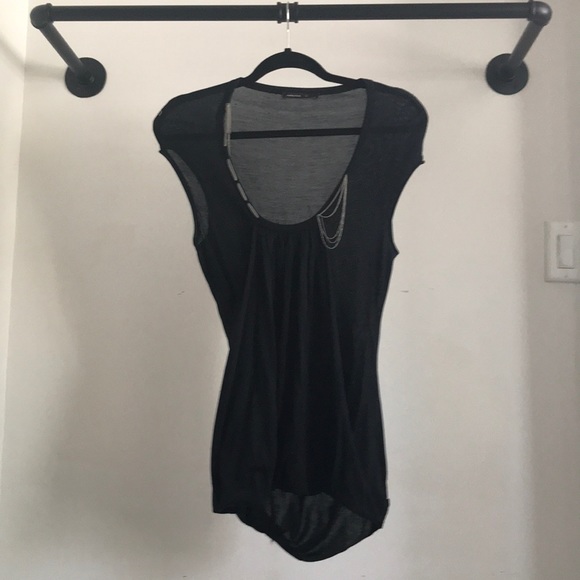 SHARON WAUCHOB COLLECTION K Silk Top with chains - Picture 1 of 8